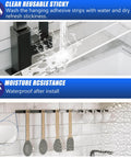 Extra Wide Double Sided Mounting Tape Heavy Duty Clear Adhesive Strips in sink and on wall holding kitchen tools