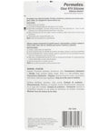 Back view of Clear RTV Silicone Adhesive Sealant 3 Oz Sensor Safe General Purpose Sealant packaging with instructions and warnings