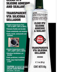 Clear RTV Silicone Sealant 3 Oz Tube For Sealing Bonding And Waterproofing On Metal Glass Wood Leather Vinyl And More in packaging