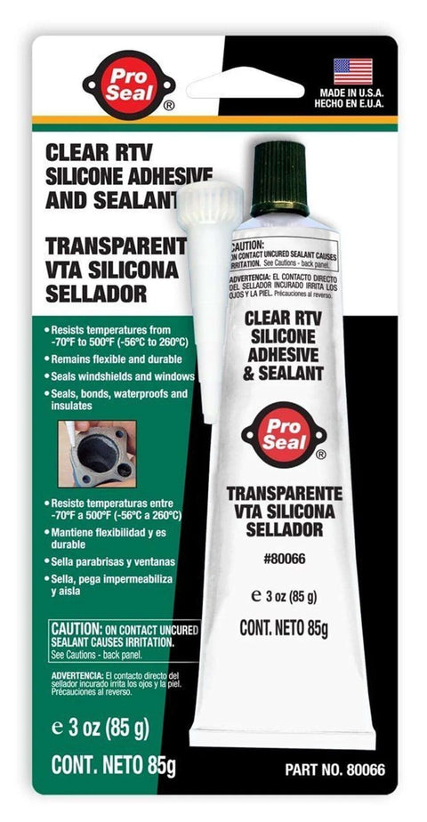 Clear RTV Silicone Sealant 3 Oz Tube For Sealing Bonding And Waterproofing On Metal Glass Wood Leather Vinyl And More in packaging