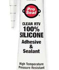 Clear RTV Silicone Sealant 3 oz tube for sealing bonding and waterproofing on metal glass wood leather vinyl and more