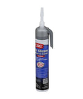 Clear RTV Silicone Sealant, A Pro Grade Workhorse All Purpose Caulk And Adhesive, 6.5 Oz tube, side view with nozzle cap
