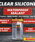Clear RTV Silicone Adhesive Sealant For Waterproof Moisture Cure Bonding Single Component Formula Delivers Permanent Flexibility And Thermal And Electrical Insulation In An 85g Tube Ideal For Home Auto And Workshop Projects packaging