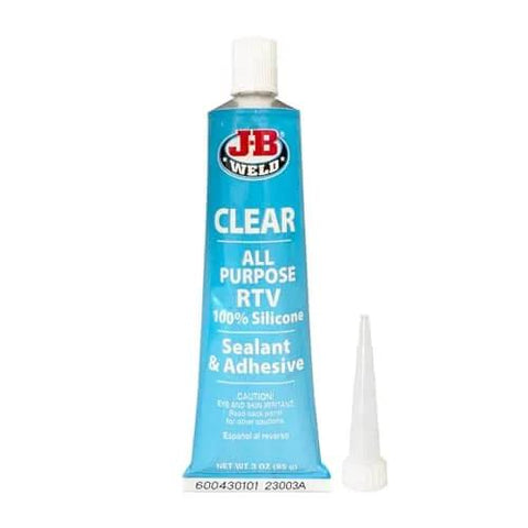 All-Purpose RTV Silicone Sealant And Adhesive, Clear, 3 Oz tube with nozzle