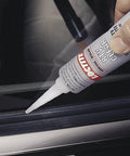 Applying Clear RTV Silicone Adhesive And Sealant For Glass Metal Plastics Fabric Vinyl Weatherstripping And More 80 ml Tube to car window seal