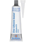 Clear RTV Silicone Adhesive Sealant, 3 Oz Tubes, Pack Of 12, with nozzle for sealing and bonding glass, metal, and plastic