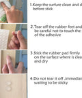 Installation guide for Clear Rubber Feet Adhesive Door Bumpers 300 Pack For Furniture And Cabinets, Sound Dampening Buffer Pads To Prevent Scratches And Slams, Noise Reduction, Easy Sticky Cushions, 8.5 By 2.5 Mm.
