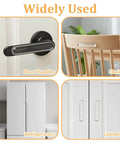 Image showing 10 Pack Clear Cabinet Door Bumpers Self Adhesive Rubber Cushions For Cabinets, Drawers, And Furniture Edges, Quiet No Squeak Protection, Scratch Guard, Easy Install, Transparent And Durable, used on door handles and chairs.