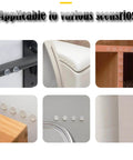 Protect walls and doors with 12 clear rubber bumper shields featuring self-adhesive backing in various home scenarios