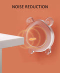 Close-up of Six Pack Clear Rubber Door Stop Guards For Walls With Self Adhesive Backing Quiet Door Knob Protectors on an orange wall.
