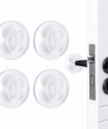 Door Stopper Wall Protector Set, Stick On Adhesive Bumper Protectors, Reusable Rubber Door Stops From Door Knobs, Shock Absorbent Wall Shield