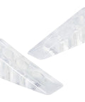 Door Stopper Set: Flexible Rubber Wedge That Grips Tight And Keeps Doors Open, Snug Fit Under Doors, Easy To Use, Durable Non Slip Bottom, Ideal For Laundry Room And Living Room, 2 Pack, showing two clear rubber wedges.