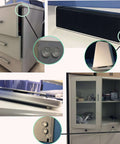 Clear Rubber Feet Adhesive Door Bumpers 300 Pack for Furniture and Cabinets, shown on drawers and cabinets for noise reduction
