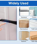 Clear Self Adhesive Rubber Furniture Wall Bumpers Door Slam Silencers Anti Collision Strips For Cabinets Desks And Chairs Easy Peel And Stick 8 Long Strips No Tools Needed installed on various surfaces