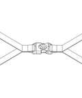 Diagram of Self Adhesive Safety Latches For Baby And Adults, Clear Multi Use Straps with four flaps, no tools required, 9 inch length, cut to fit.