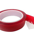 Double Sided Clear Servo Tape 10 Foot ROLL (25mm x 3m) 10' Easy Remove 3010 red roll with clear adhesive visible