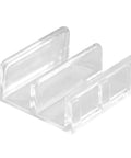 Clear Sliding Shower Door Bottom Guide, 1/2 In. Channels, Plastic Construction, with Adhesive Backing, 2 Pack