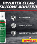 Clear RTV Silicone Adhesive Sealant, 8 Oz Can, Moisture Cure Formula Delivers A Strong Flexible Bond, Watertight Seal, Image.