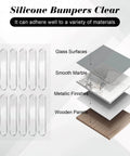 Clear Self Adhesive Cabinet Door Bumpers 40 Pack For Cabinets Drawers And Furniture Noise Dampening Soft Touch Shock Absorbent Pads
