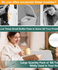 Set Of 100 Clear Self Adhesive Cabinet Door Bumpers 0.3 Inch Diameter Silicone Rubber Dots For Non Slip Soft Close Pads Quiet For Kitchen Drawers Picture Frames Furniture And Cabinets shown with person reading.