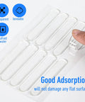 Sheet of 20 Piece Clear Silicone Cabinet Door Bumpers Set With Self Adhesive Strips for surface protection and sound dampening