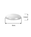 Self Adhesive Clear Rubber Door Bumpers One Quarter Inch Diameter By One Sixteenth Inch Thick Heavy Duty Non Slip Bumpers 100 Pack side view