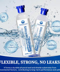 Clear RTV Silicone Sealant For High Temperature And Waterproof Seals Flexible All Purpose Caulk For Home Auto And Crafts No Leak Guarantee Ideal For Kitchens Bathrooms Showers Windows Glass Ceramic Plastic 30ml, two bottles floating in water, product logo displayed