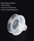 Close-up of Clear Silicone Vacuum Suction Cup 4mm ID By 33mm OD With Gasket showing high elasticity and resistance features.