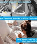 200 Pcs Clear Cabinet Bumpers Self Adhesive Soft Close Quiet Cupboard Door Bumpers Pads For Kitchen Cabinets Drawers Picture Frames Furniture Sound Dampening Three Eighths Inch Diameter Three Millimeter Thick product image with lifestyle applications.