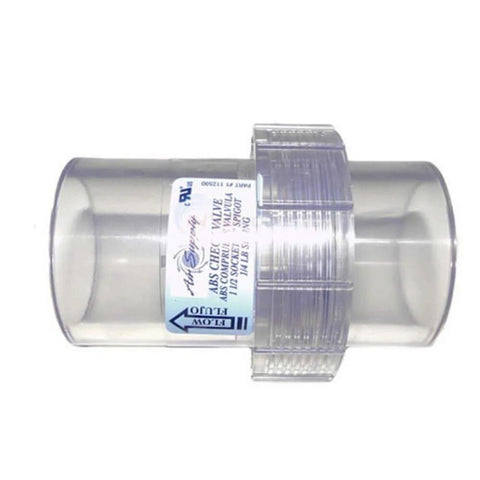Clear Spring Check Valve for Blower One and a Half Inch ID Two Inch OD Two Inch Spring Drip Proof Lip Seal Low Head Loss