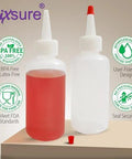 12 Pack 4 Oz Squeeze Bottles With Red Tip Caps For Ketchup BBQ Sauces Syrup Condiments Oil Pancake Decorating Dressings Travel Camping Lab Arts And Crafts Leakproof Pouring With Secure Yorker Cap And Gasket For Mess Free Use