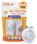 Door Wall Bumper Protector - Self Adhesive Stopping Shield Prevents Damage & Noise for Knob Handle, 4 Pack Clear packaging