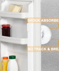 Door Stopper Wall Protector Set, Stick On Adhesive Bumper Protectors, Reusable Rubber Door Stops From Door Knobs installed on a wall.