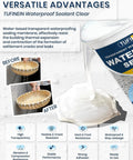 70Oz Clear Waterproof Sealant For Indoor And Outdoor Use Water Based Transparent Coating demonstrating application and benefits