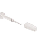 Clear Window Mullion Grid Retainer Pins 25 Pack For Wood Windows Durable Clear Plastic Pins With Steel Tips Close-Up View