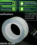 Transparent Window Weather Sealing Tape 2 Inch x 33 FT Weather Stripping Residue-Free Clear Window Insulation Tape roll