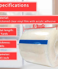 Specifications of Window Weather Sealing Tape, 3 Inch x 165 FT(55 Yards), material, length, thickness, diameter details.