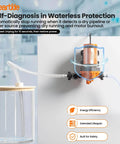 Installed Cleartide Diaphragm Water Pump, 115V, 3.3 GPM, 50 PSI, Self-Priming 10FT, with self-diagnosis and dry-run protection feature.