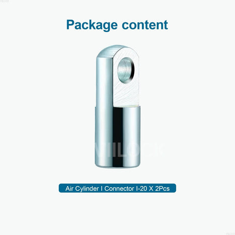 2pcs Air Cylinder Rod Clevis End, M8x1.25 Female Thread I Type Connector Air Cylinder Accessories I-20, metal I-shaped connector
