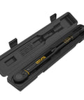 Click Torque Wrench, Half Inch Drive, 10 To 150 Foot Pounds And 13.6 To 203.5 Newton Meters, in hard plastic case