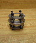 Close Coupled Flexible Disc Shaft Coupling Size 62 With 1.34 Inch Center Member Length And 2.44 Inch Outer Diameter For High Torque Applications PN 814415 Rexnord Brand, showing carbon steel construction.