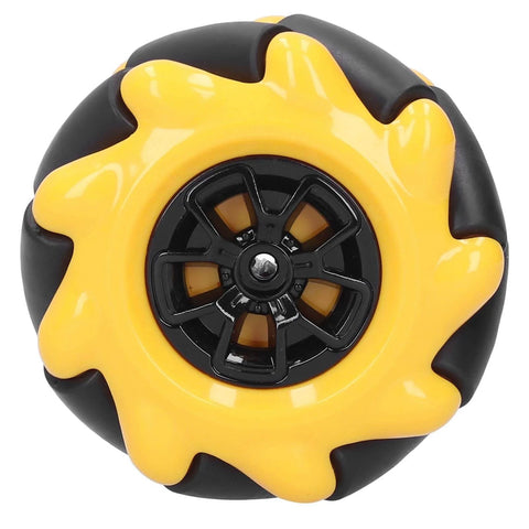 Mecanum Wheel OmniDirectional Smart Robot Car Parts Accessories DIY Toy Components 60mm in yellow and black