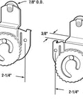 Diagram of Quiet Sliding Closet Door Rollers Replacement Set Seven Eighths Inch Wheels For Wardrobe Cabinets Top Mounts