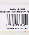 Clover Seven Sixteenth Inch Needlecraft Thumb Tacks Remover Handy Crafting Tool For Sewing And Scrapbooking package with barcode.