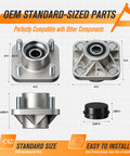 Front Wheel Hub Assembly With Dust Cover For Club Car DS And Precedent Golf Carts 2003 And Up Tempo 2018 And Up Gas Or Electric