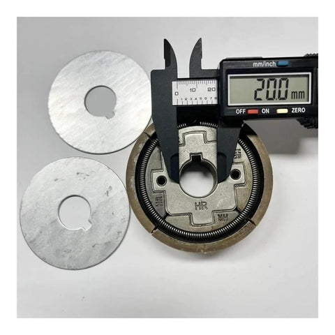 ID 20MM OD 78.5MM Thickness 24mm Clutch EH12 Fit for Parts Clutch EH12-2D EH12-2B displayed with calipers and metal discs