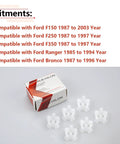 Six Piece Clutch Pedal Shaft Bushing Set Compatible With Ford F150 F250 F350 Ranger And Bronco Years 1985 Through 2003
