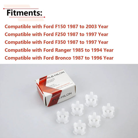 Six Piece Clutch Pedal Shaft Bushing Set Compatible With Ford F150 F250 F350 Ranger And Bronco Years 1985 Through 2003
