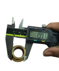Measuring clutch sleeve from Bike Engine Clutch Bell Drum Brushing Sleeve Kit For 100cc 4 Stroke Motors with caliper; brass material