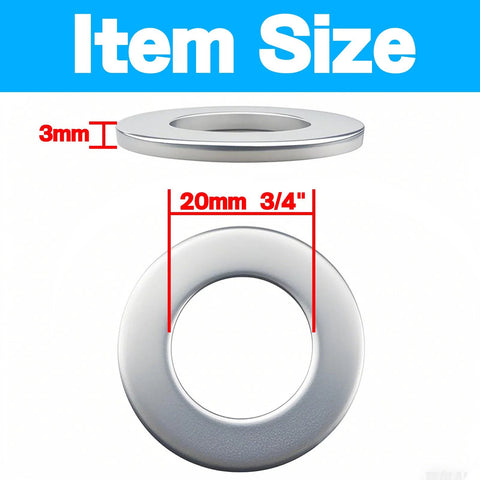 Clutch Spacer Shim Washer Kit For Three Quarters Inch Shaft Compatible With Thirty Series Torque Converter image showing size dimensions